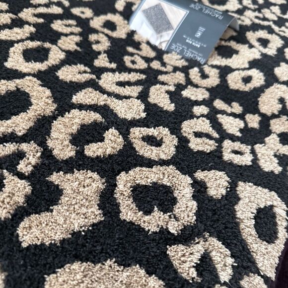 Rachel Zoe Leopard Bath Rug 24x60 Designer Luxury Plush Mat Animal Print Runner - Picture 4 of 5